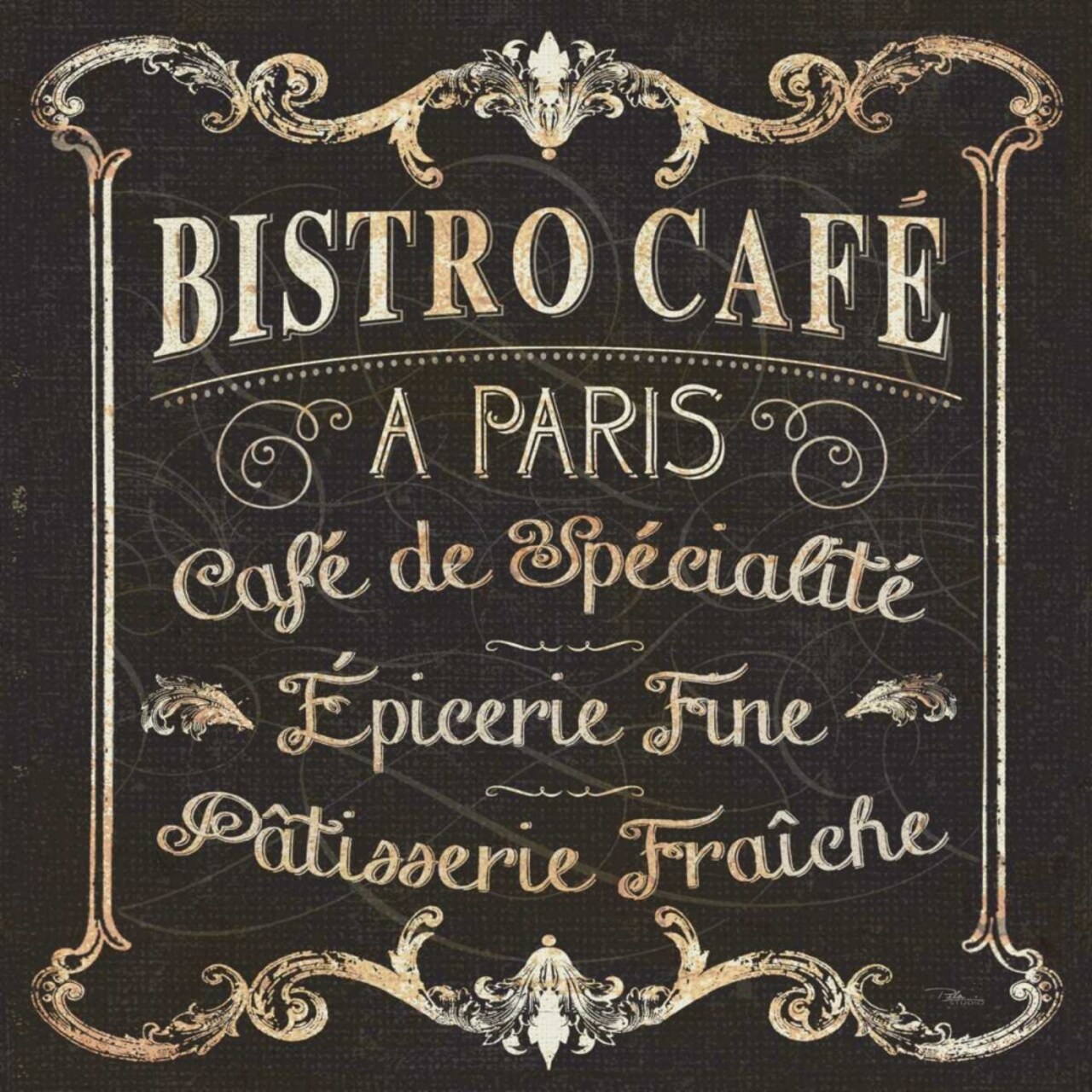 Parisian Signs Square II Poster Print by Pela Studio - Item # VARPDX13468